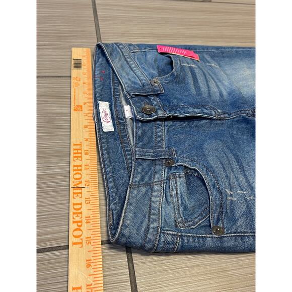 y2k grunge streetwear rodeo western cowgirl country Candies bootcut  jeans sz 7 - Picture 2 of 12